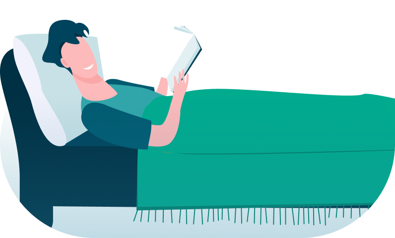 Rondom accommodatie illustratie